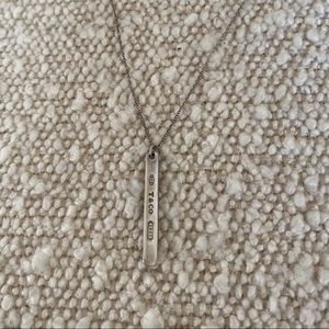 Tiffany & Co 1837 silver bar pendant
